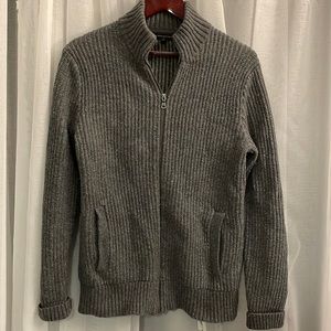 Banana Republic Men’s Knit Ribbed Sweater Jacket Grey